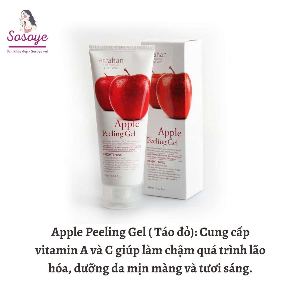 Tẩy Tế Bào Chết Đủ Mùi Arrahan Hàn Quốc Peeling Gel 180ml