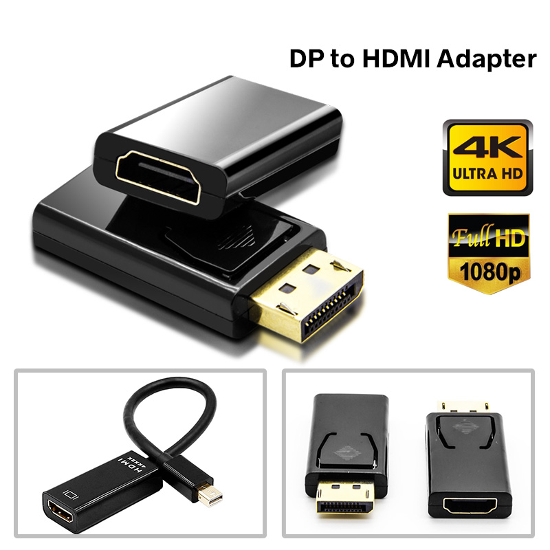 Cáp tương thích HdoorLink DP sang HDMI 4K 1080P Máy chiếu HDTV HD Video Audio Bộ chuyển đổi âm thanh từ Nam sang Nữ cho PC Macbook Samsung