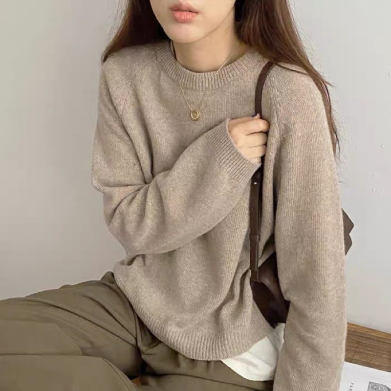ORDER 15-20 ngày áo len cổ tròn basic