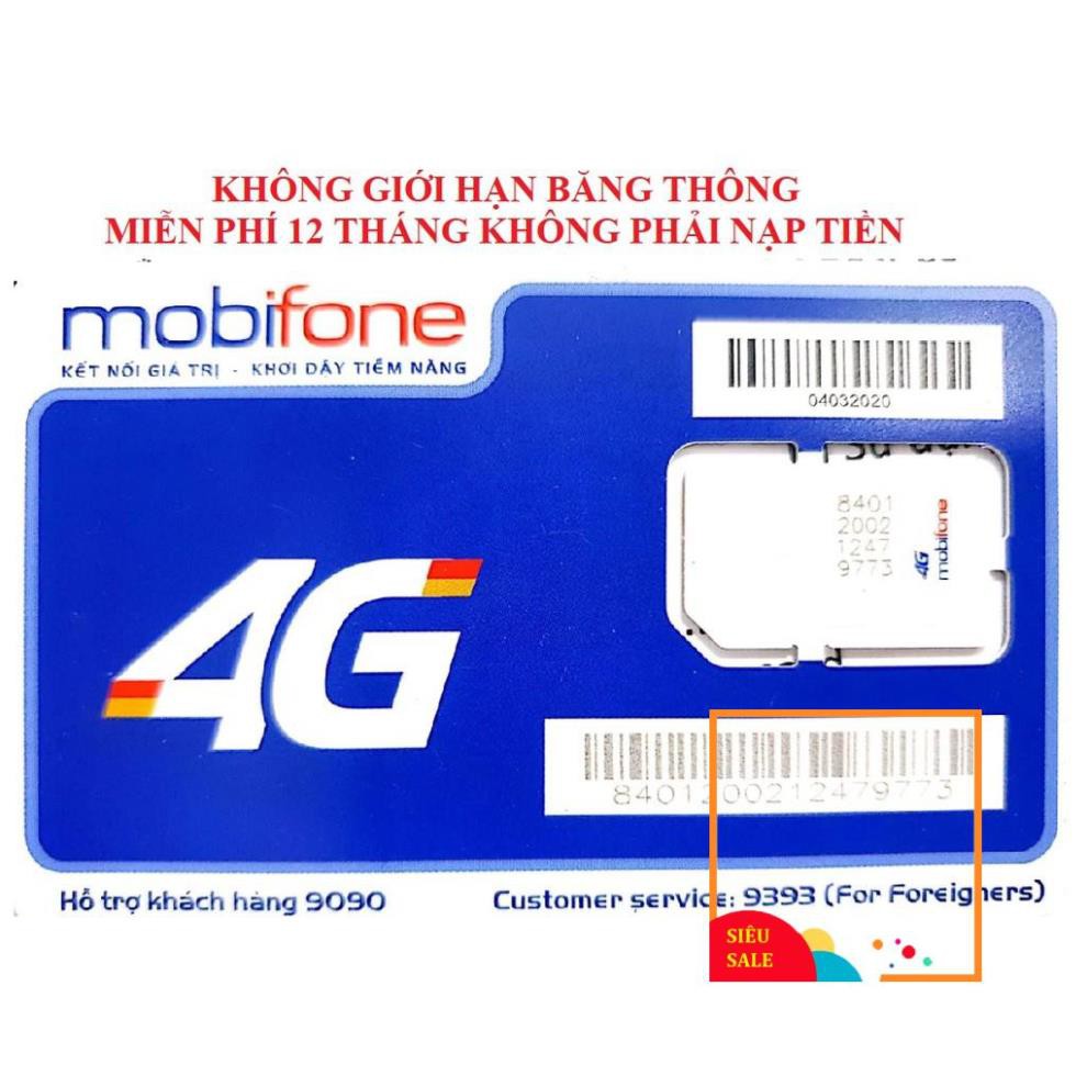 [IPHN2] Sim 4G Mobifone IPHN2 MAX DATA KHÔNG GIỚI HẠN DUNG LƯỢNG DATA