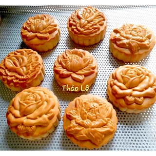 Mặt hoa silicon bánh trung thu hiện đại
