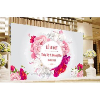 THIẾT KẾ - IN ẤN BACKDROP CƯỚI 3 X 2.5M...............................................................................