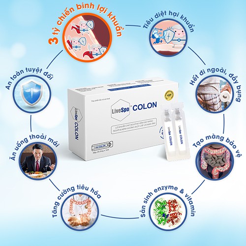 Livespo Colon - Bào tử lợi khuẩn giúp cân bằng hệ vi sinh đường ruột  - BN066