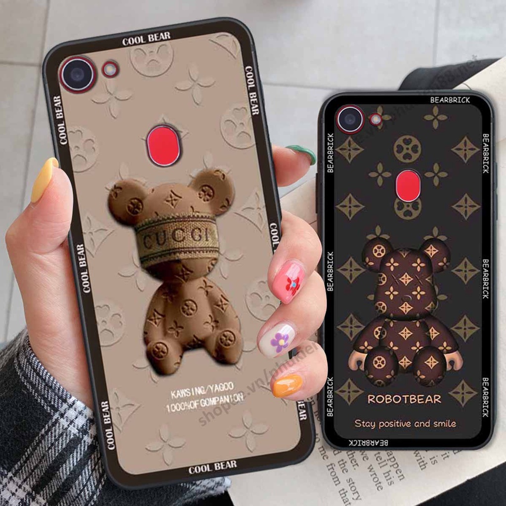 Ốp Oppo F5 / F5 Youth / F7 bear, k@ws thương hiệu phong cách ốp lưng thời trang cao cấp