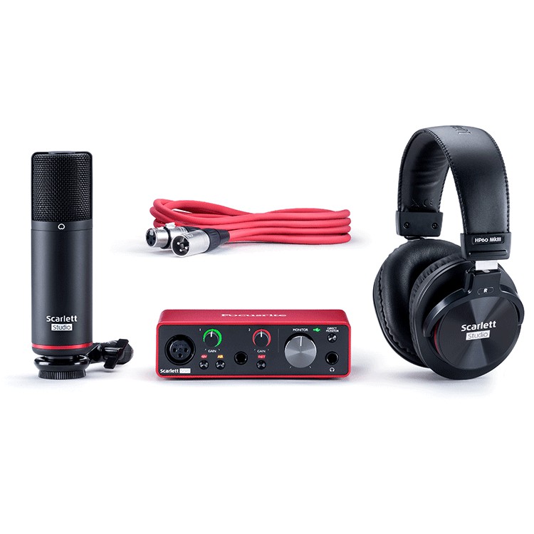 Thiết bị thu âm hát live stream Combo Focusrite Scarlett Solo Studio Gen 3