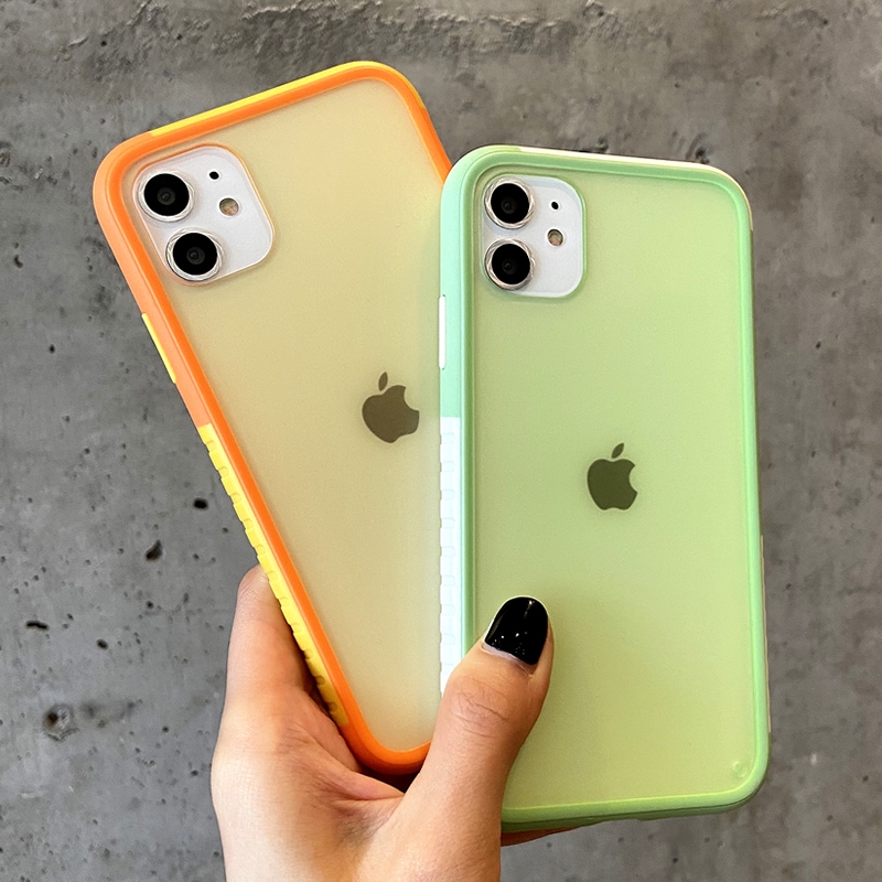 Ốp điện thoại màu tương phản chống rơi vỡ cho IPHONE 11 PRO MAX 7 8 PLUS XR XS MAX | BigBuy360 - bigbuy360.vn