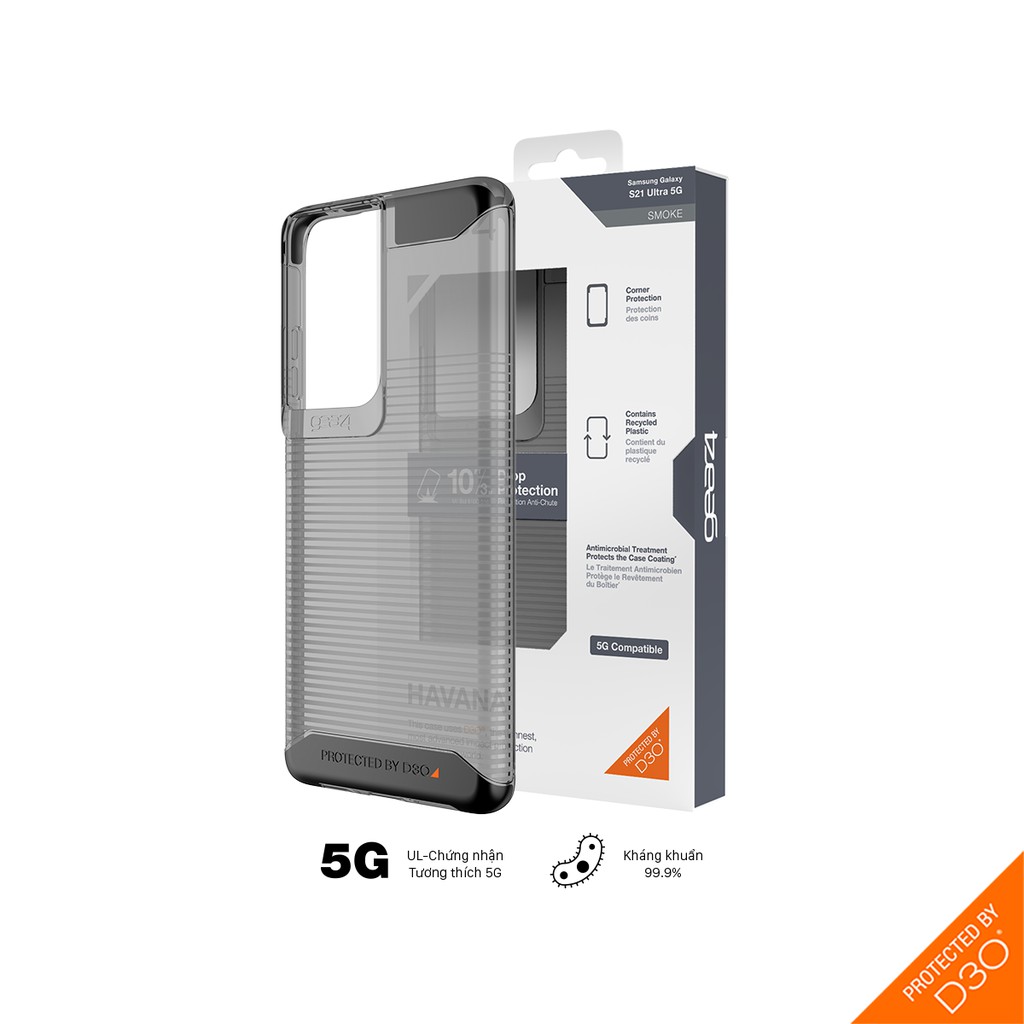Ốp lưng chống sốc Gear4 D3O Havana 3m cho Samsung Galaxy S21 series
