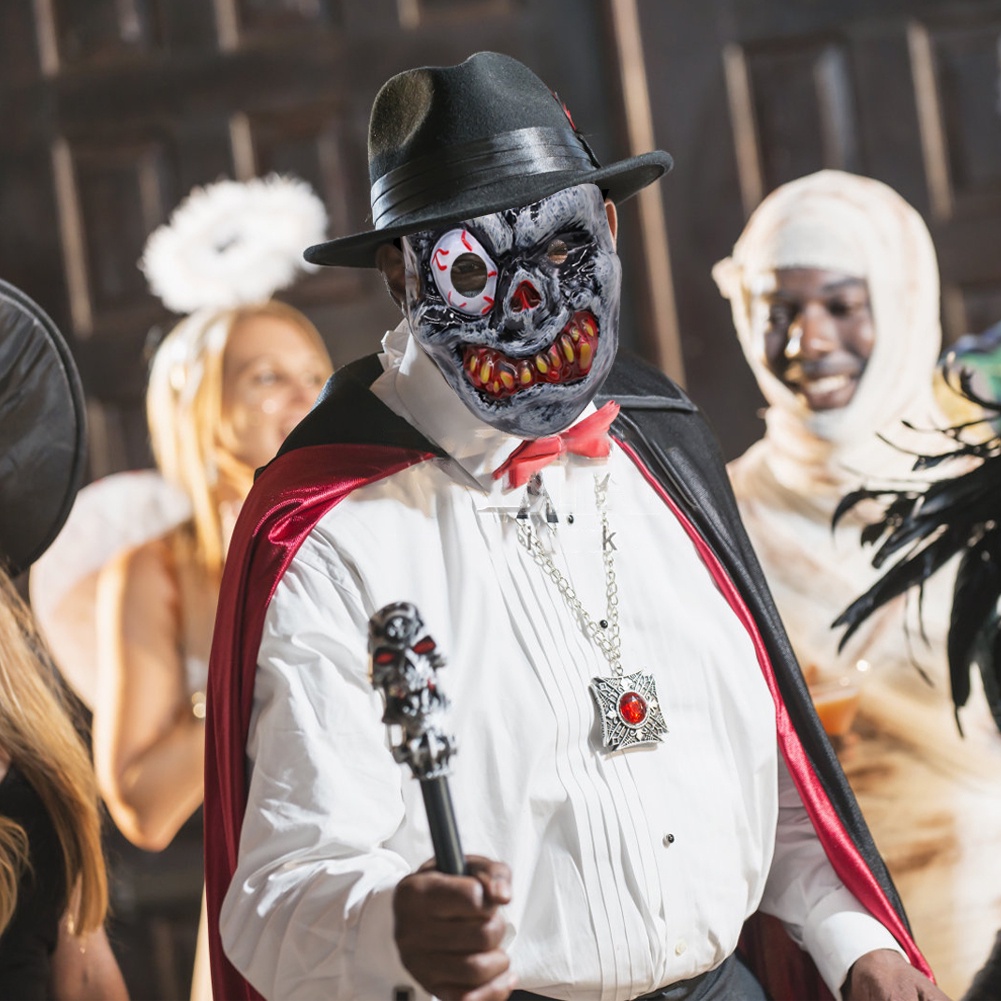 Mặt Nạ Kinh Dị Halloween Bắt Mắt Mặt Nạ Đầu Ma Bộ Xương Cả Người Đạo Cụ Đáng Sợ Biểu Diễn Múa Mặt Nạ Pvc