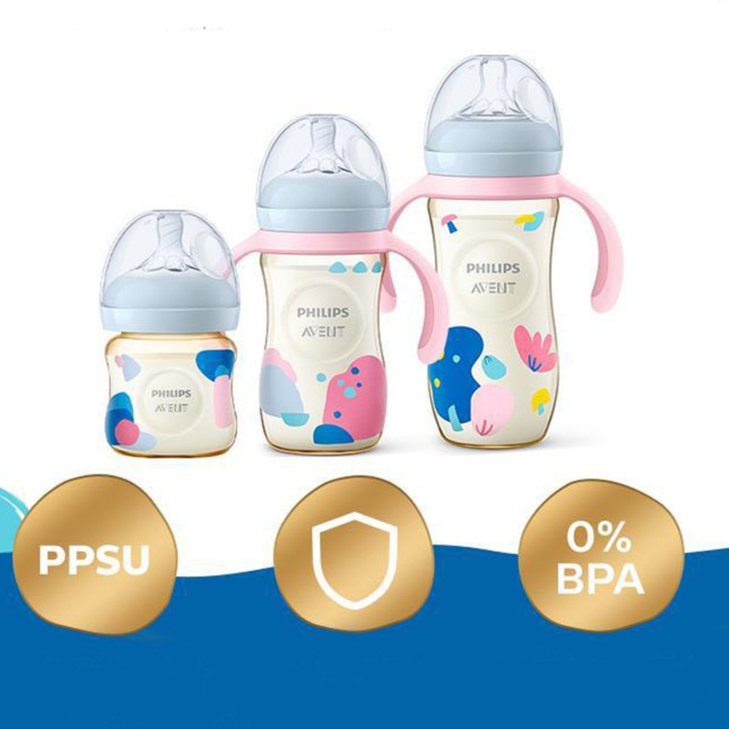 Bình sữa Avent Natural PPSU 125ml 260ml 330ml (Được chọn núm)