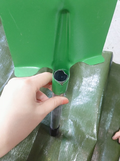 Xẻng làm vườn xanh có cán 45cm - chắc chắn - ảnh tự chụp , có sẵn tại cửa hàng