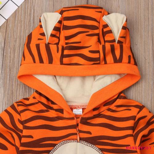 Bộ áo liền quần hoodie dễ thương cho trẻ sơ sinh