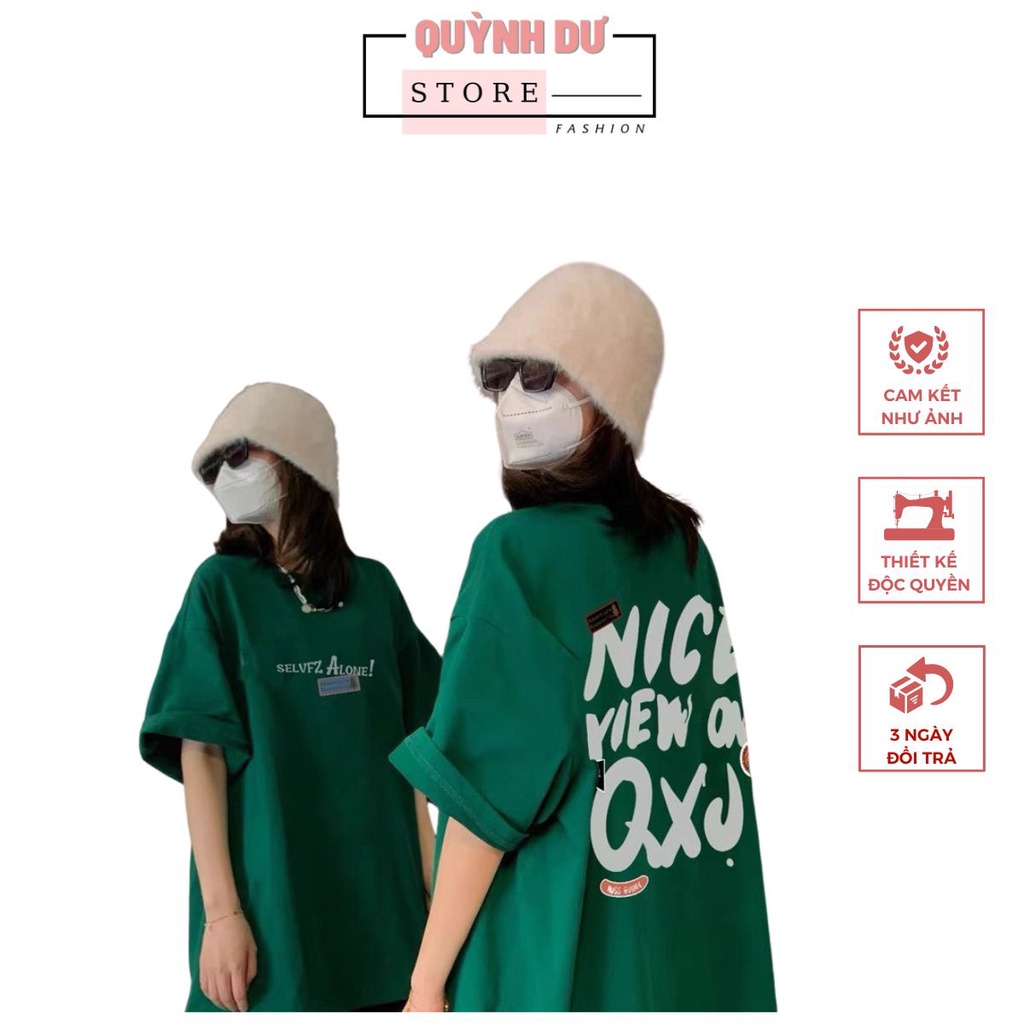 Áo thun nữ Quỳnh Dư Store Fashion form rộng tay lỡ phong cách Hàn Quốc