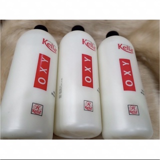 Oxy Kem Trợ Nhuộm Tóc Siêu Dưỡng Không Rát Kella 1000ml_OXY KELLA chai màu trắng nắp đen