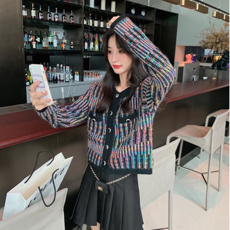 Áo khoác cardigan dệt kim thời trang mùa thu cho nữ