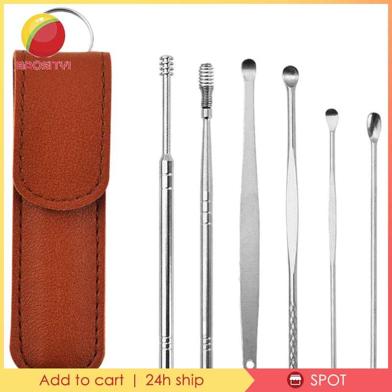 [Hàng mới về] Bộ 6 dụng cụ ngoáy tai vệ sinh dễ sử dụng dành cho nam và nữ