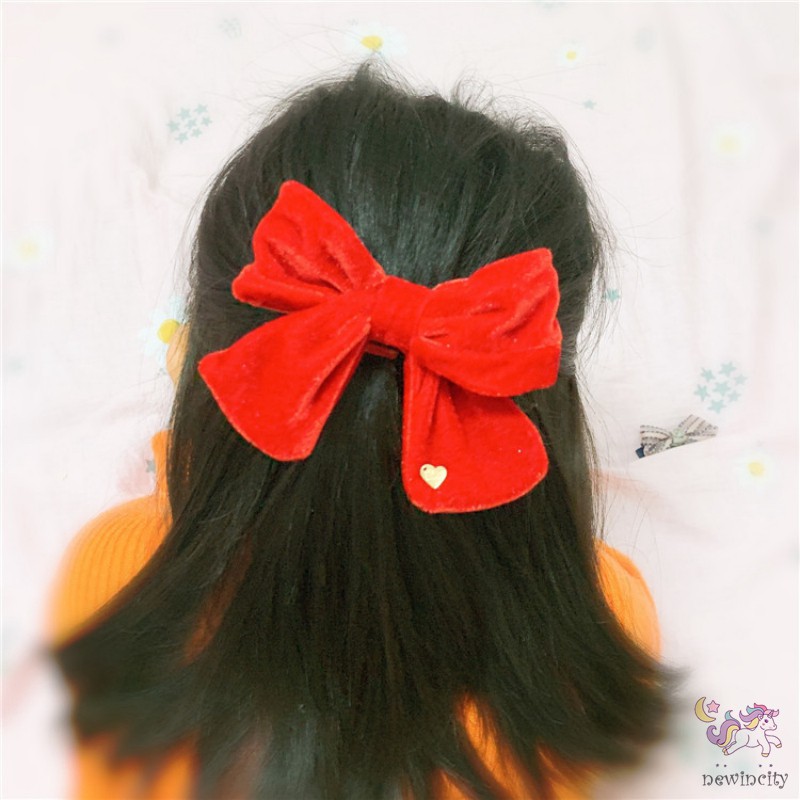 Kẹp Tóc Hai Mảnh Đính Nơ Dễ Thương Cho Bé Gái