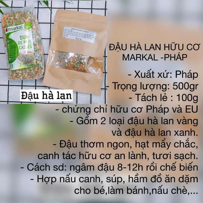 Hạt dinh dưỡng hữu cơ nấu cháo/soup cho bé 100gr