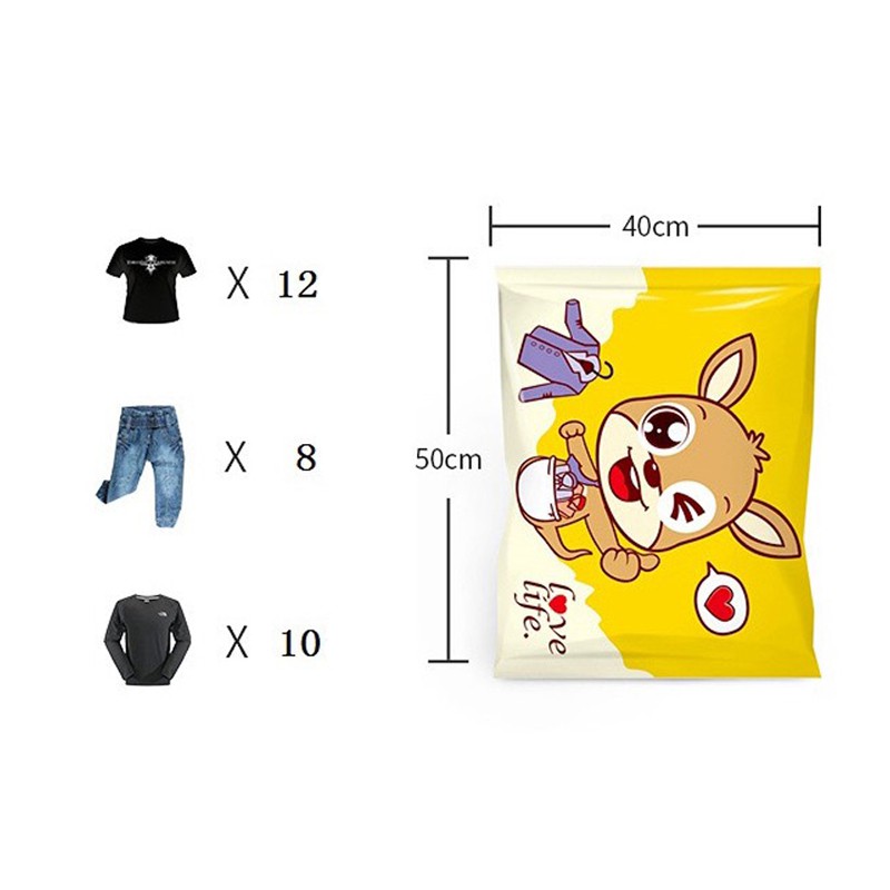 Túi Hút Chân Không THỎ Bảo Quản Đựng Chăn Màn, Ga, Gối, Quần Áo, Gọn Gàng, Chống Nấm Mốc Adu79 - THỎ