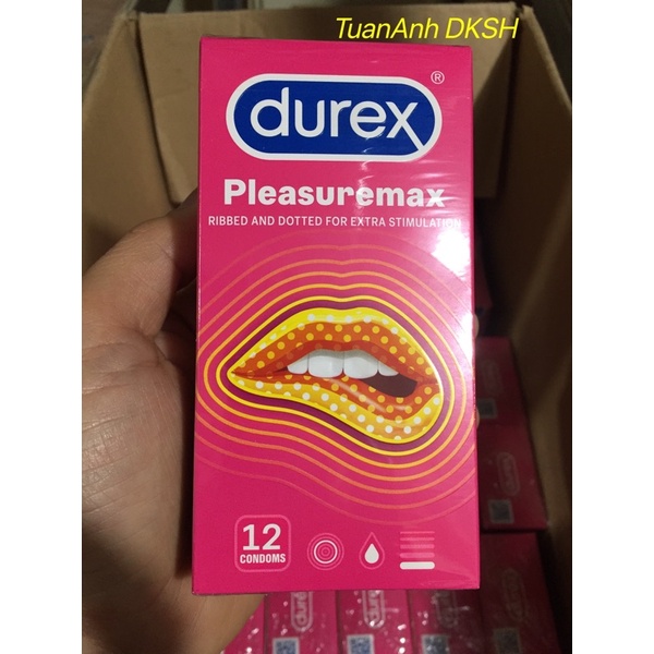 Bao cao su Durex Pleasuremax GÂN GAI HỖ TRỢ QUAN HỆ - TĂNG CƯỜNG CẢM XÚC - hộp 12 bao. Hàng chính hãng DKSH Việt Nam.