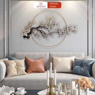 Tranh sắt treo tường nghệ thuật, trang decor trang trí cây tùng cao cấp - 0610