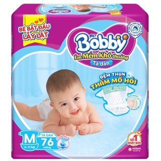 Tã dán Bobby S80,M76,L68,XL62,XXL56 mới
