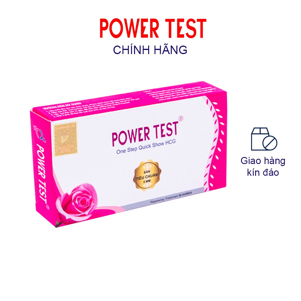 Que thử thai tại nhà Powertest Hộp 1 chiếc - Que thử thai nhanh Power Test (QTTPO05TES)