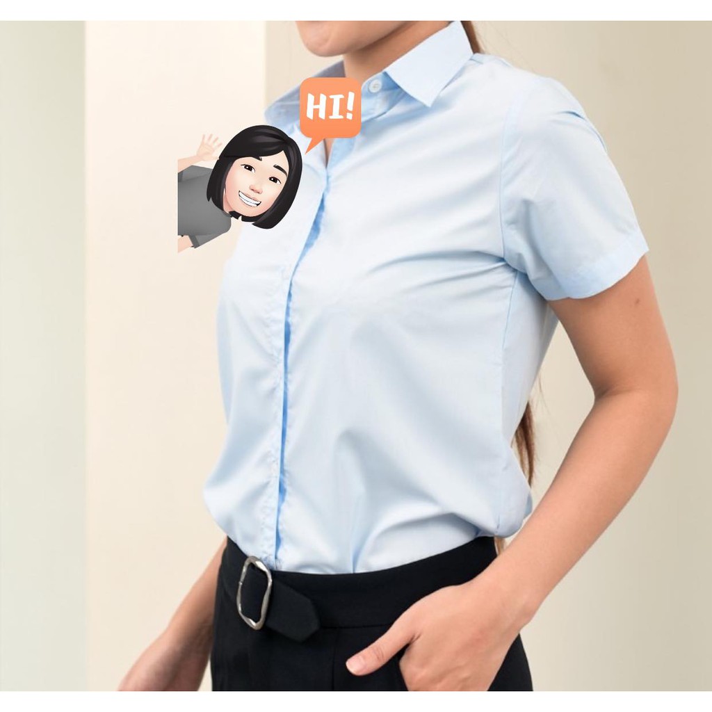 [MÃ CHẠY SỐC ]  Áo sơ mi nữ trắng ngắn tay basic -áo sơ mi cộc tay công sở, dáng suông, hàng xuất khẩu Ảnh thật | BigBuy360 - bigbuy360.vn