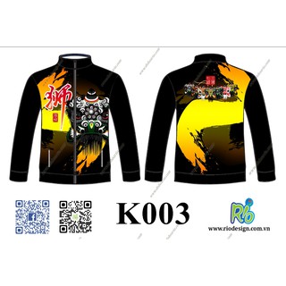 áo khoác in hình múa lân - K003