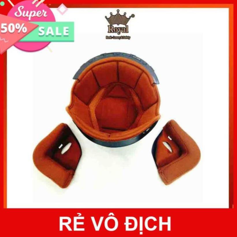 Bộ lót thay mũ bảo hiểm Royal kính âm M139(2 ốp tai và 1 lót)