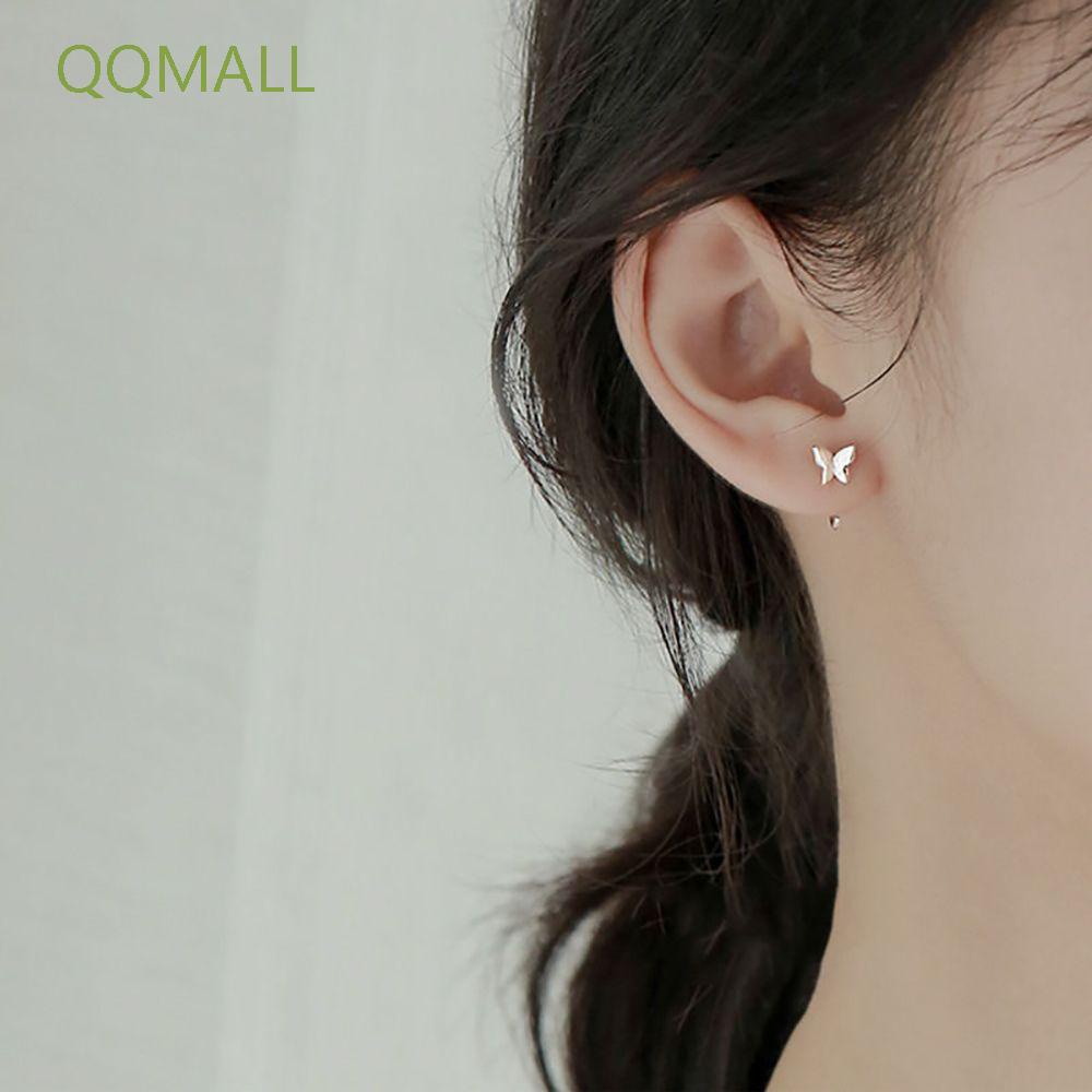 Khuyên Tai Hình Hoa / Bướm Bằng Hợp Kim Phong Cách Hàn Quốc Dễ Thương Thời Trang Cho Nữ