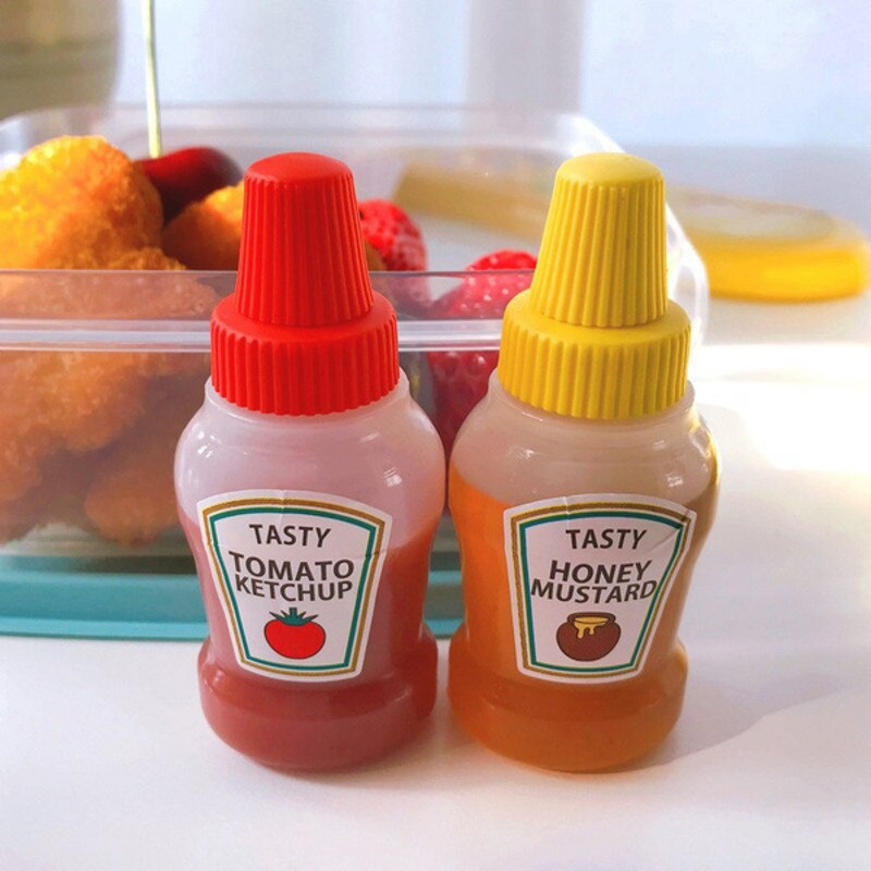 Set 2 Bình Đựng Nước Sốt Mini Dạng Bóp Tiện Dụng Cho Nhà Bếp