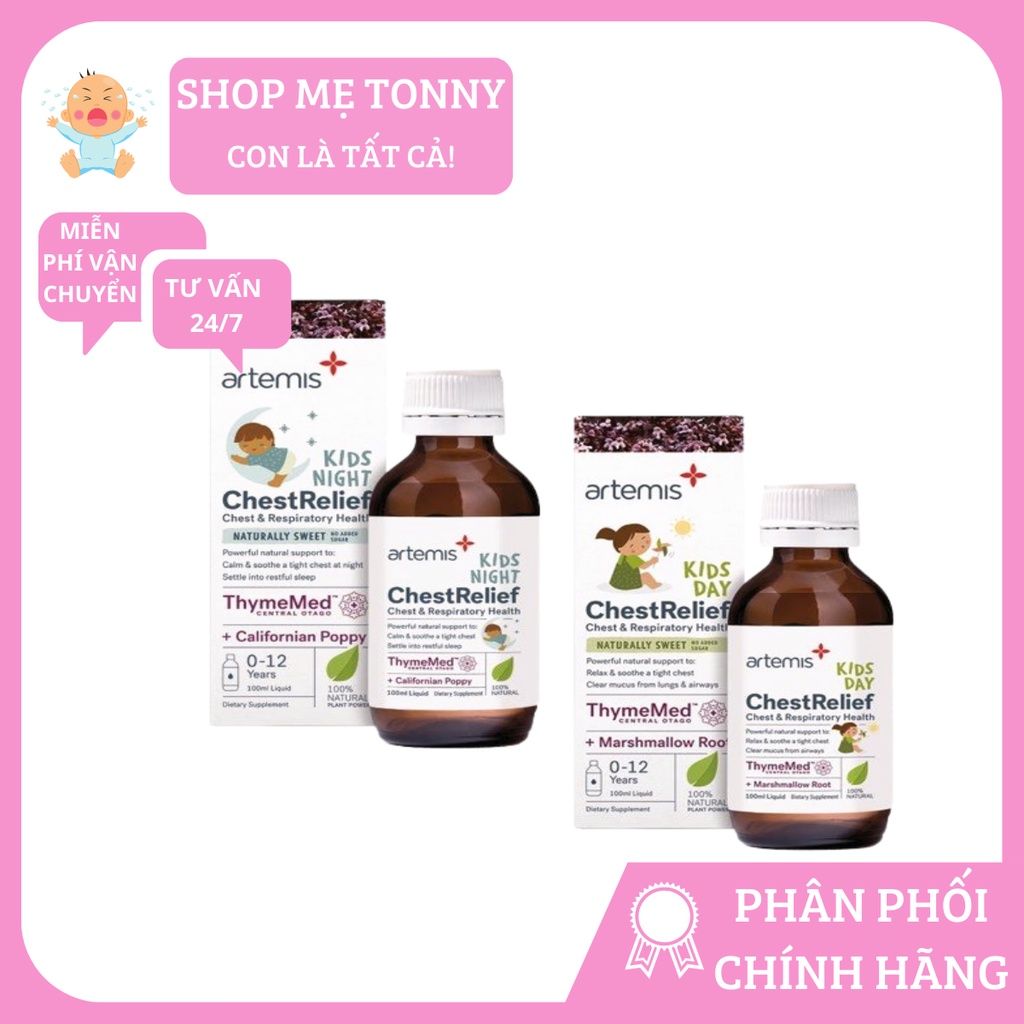 Siro ho thảo dược Artemis Chest Relief cho bé 100ml
