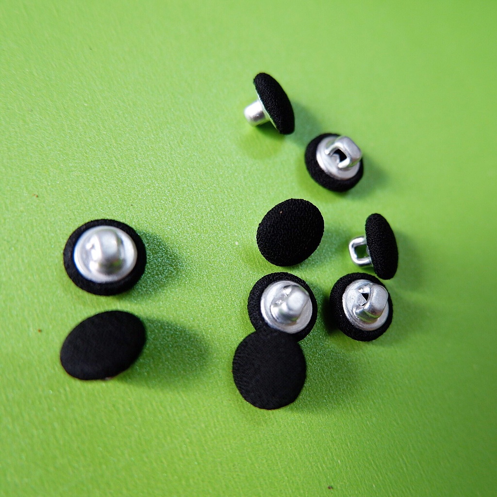 NÚT BỌC VẢI SIZE NHỎ 1CM - KHUY BỌC VẢI MÀU ĐEN SIZE NHỎ V025 - tr.button