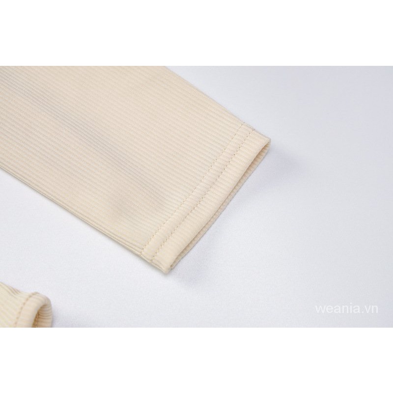 Jumpsuit tay dài cổ chữ V phối nút thời trang quyến rũ cho nữ