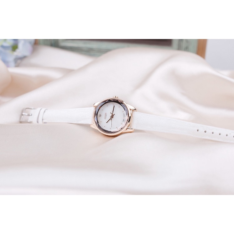 Đồng hồ nữ Julius Hàn Quốc JA-723B dây da cá tính (Trắng) | BigBuy360 - bigbuy360.vn