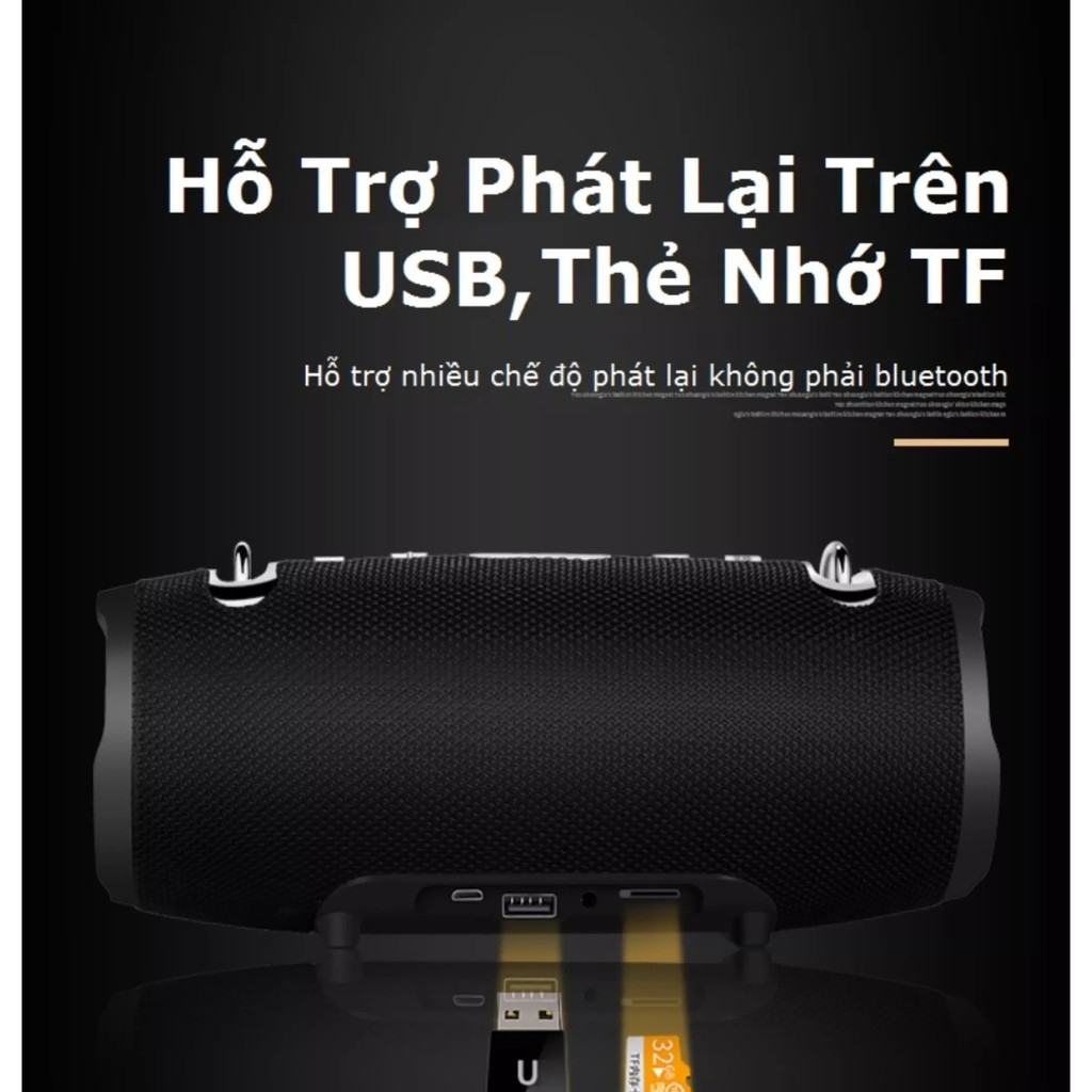 Loa nghe nhạc bluetooth bass mạnh GrownTech, dòng Charge 3 plus size đại blutooth không dây đa năng