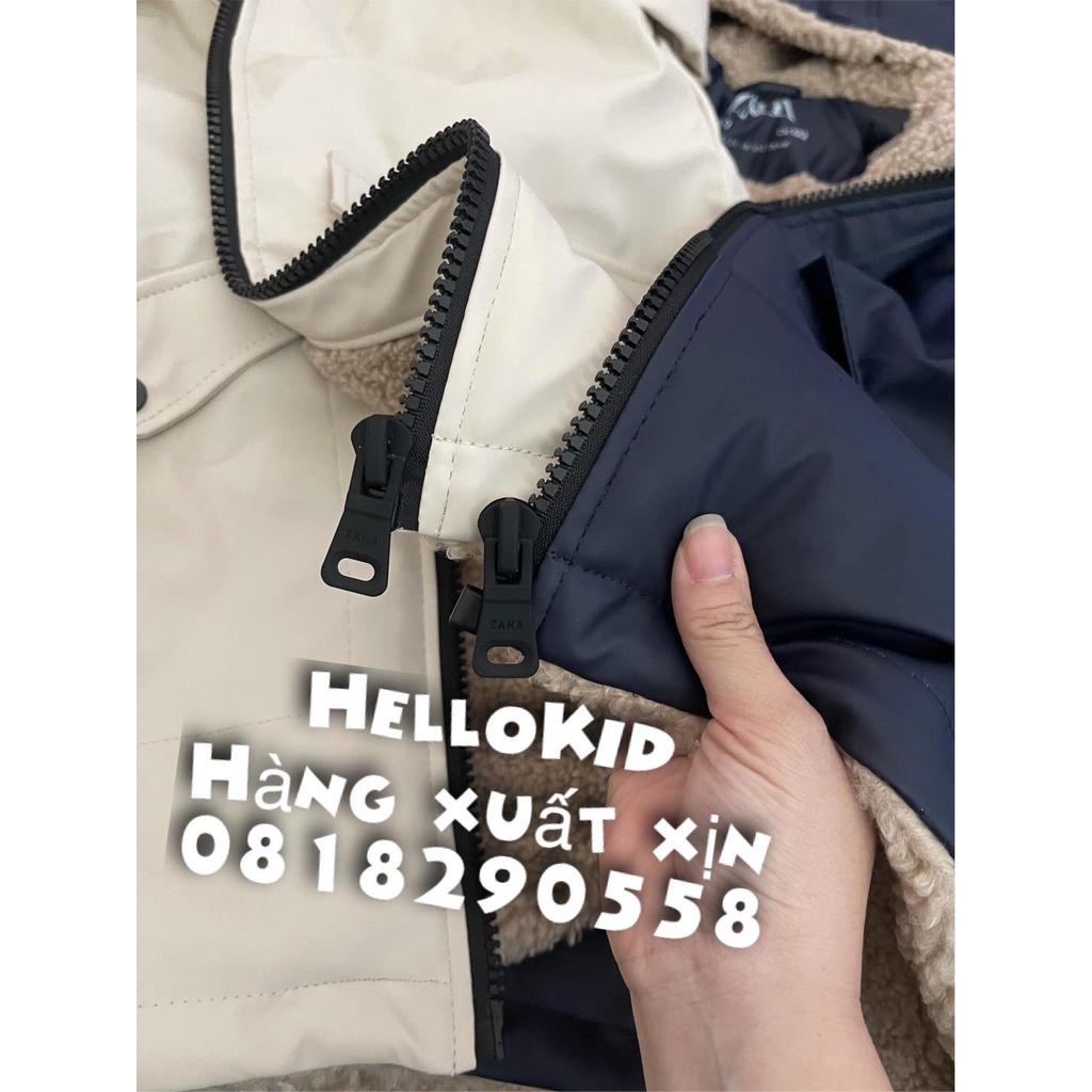 A701- Áo khoác raincoat mẫu new lót lông cừu bé trai & bé gái