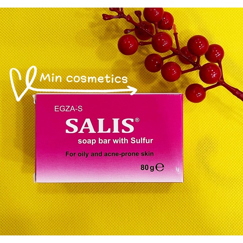 xà phòng Salis Soap Bar với thành phần chính sulfur 10% và salicylis acid 2%