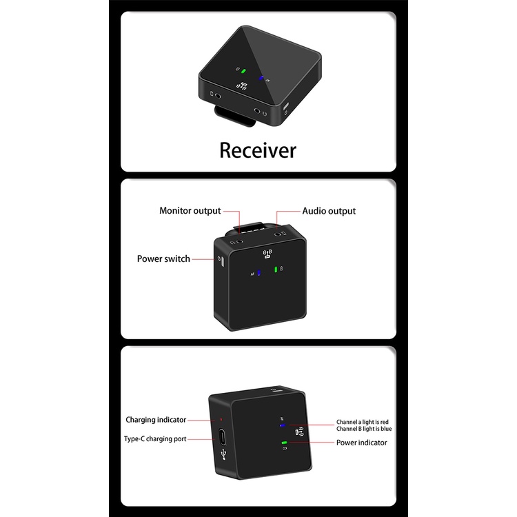 Micro không dây kẹp cổ áo cho ghi hình DSLR /laptop/điện thoại thông minh