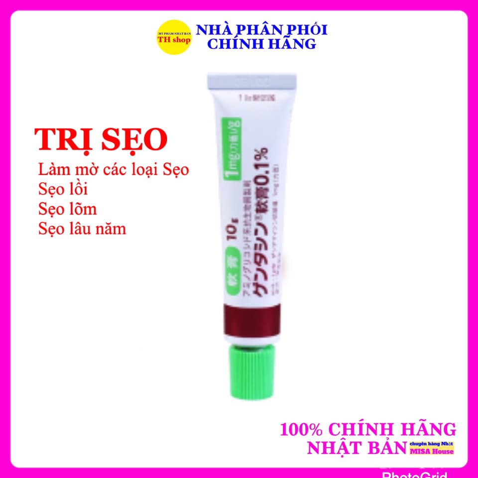 Kem cải thiện SẸO Gentacin Nhật Bản tuýp 10g Hỗ Trợ Cải Thiện Sẹo Lồi Sẹo Lõm Sẹo Cứng Đầu | BigBuy360 - bigbuy360.vn