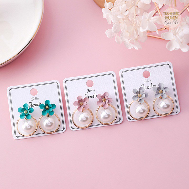 Bông tai thời trang Hàn hot trend 3 màu cực xinh HT189