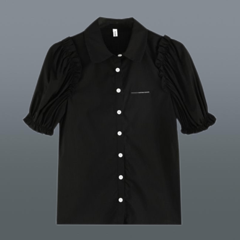 Áo Sơ Mi Tay Ngắn Màu Sắc Tiêu Chuẩn Phong Cách Hàn Quốc Thời Trang Mùa Hè