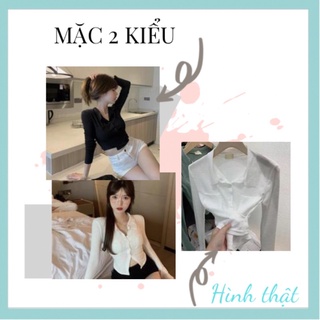 Áo Khoác Cadigan Len Mỏng Dài Tay