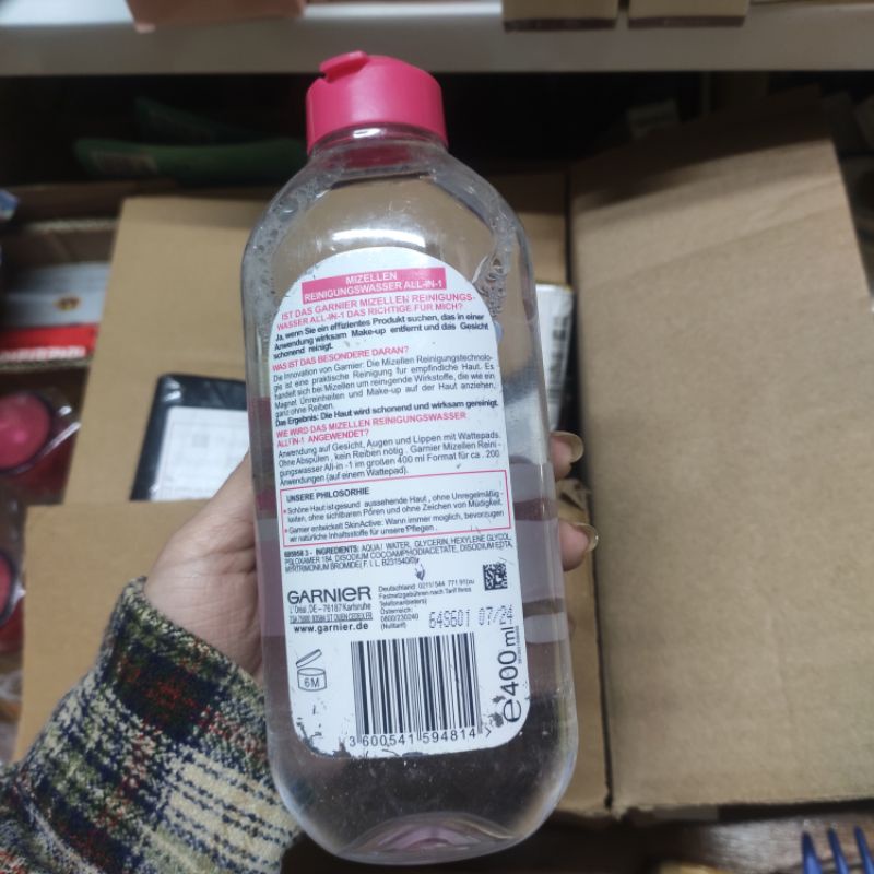 Nước tẩy trang nắp nhấn, nắp bật  hàng bị móp méo, mờ chữ, xước