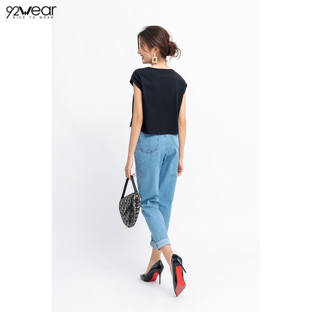 Áo thun croptop nữ 92WEAR đủ màu, đủ size, sát nách ATW0840 | BigBuy360 - bigbuy360.vn