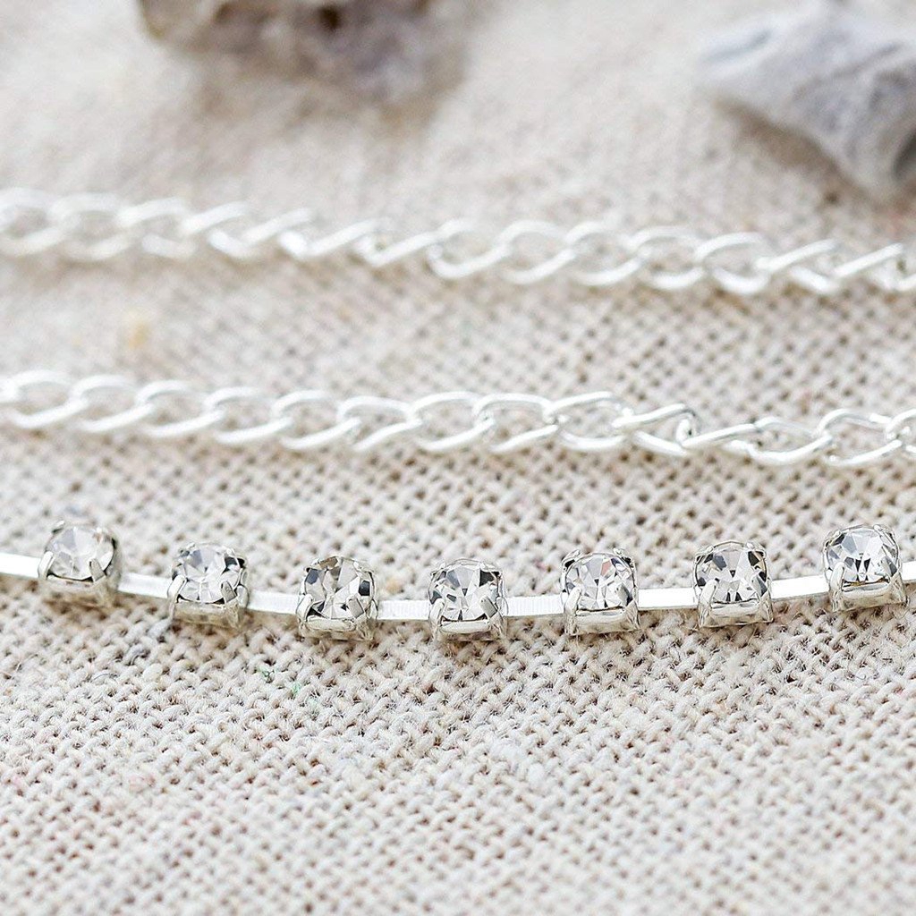 Phụ kiện tóc đính pha lê phong cách Boho xinh xắn