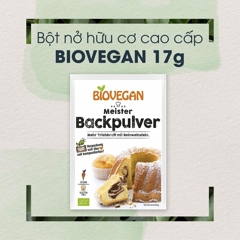 Bột Nở Hữu Cơ Backpulver Biovegan 17g