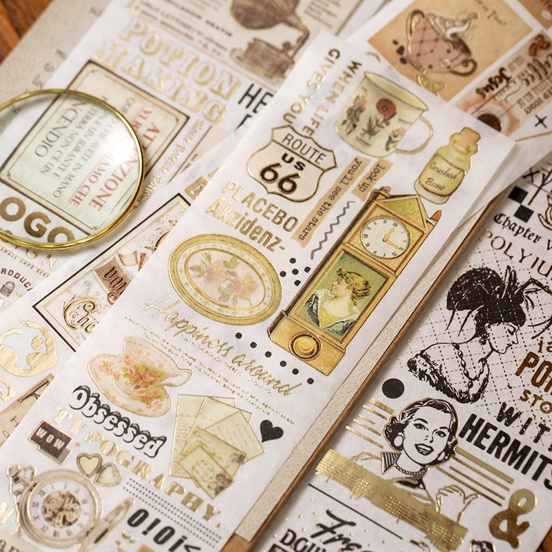 Băng dính nhũ giấy washi dạng tấm WT305