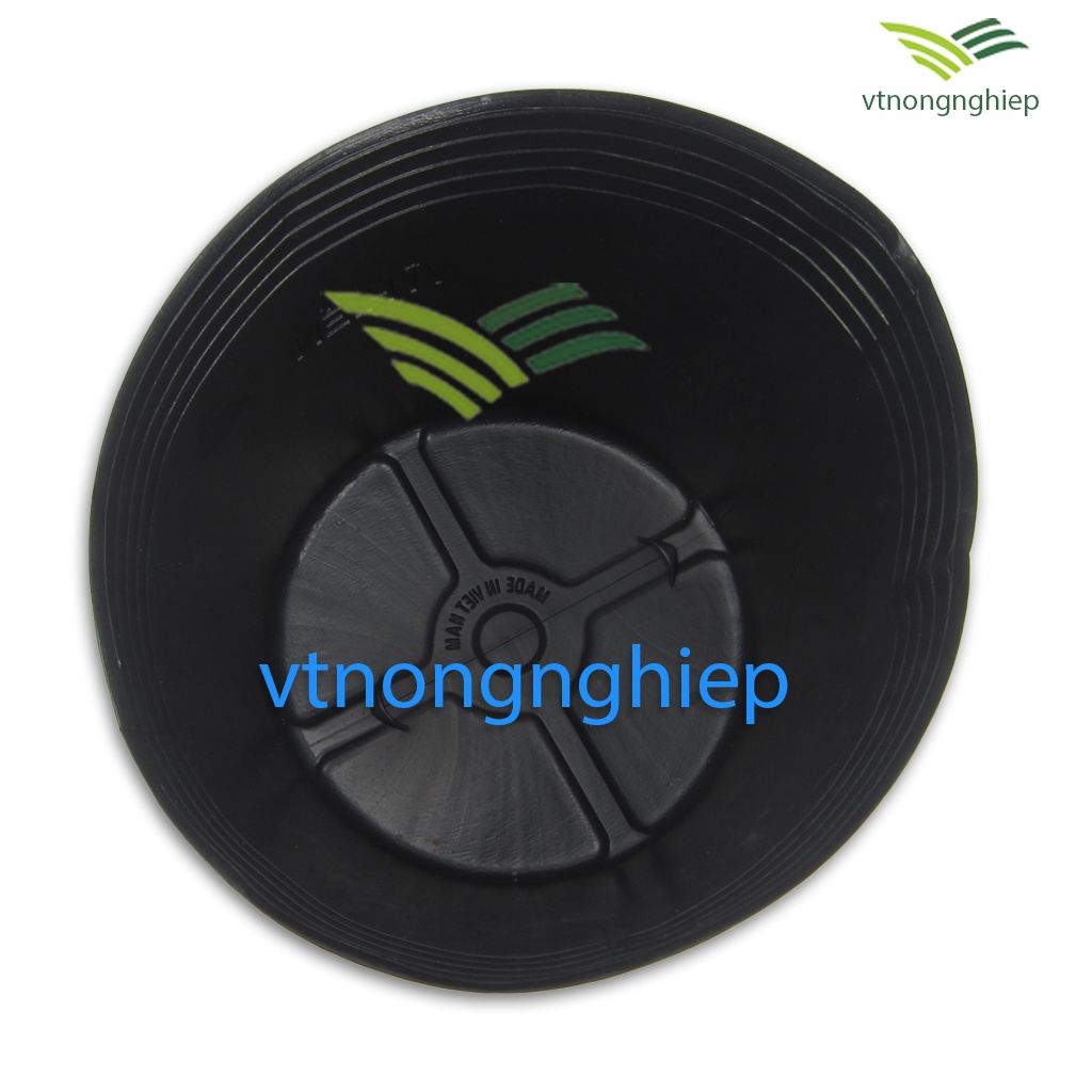 5 Chậu nhựa đen C12 không lỗ, đường kính 33cm, trồng hoa sen, nuôi cá, nuôi lươn
