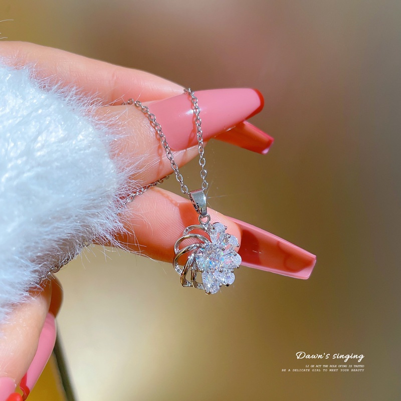 Dây chuyền nữ,vòng cổ dây titan không gỉ ,đính đá nhân tạo, sang trọng và thanh lịch LOZI (VCNU08)